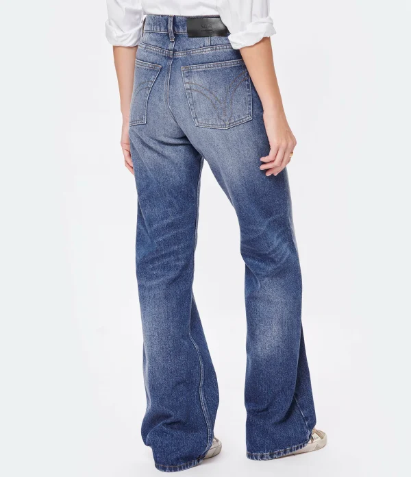 AMI Paris Jean Boyfriend Coton Denim Bleu Usé 6