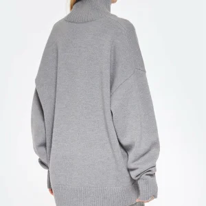 AMI Paris Pull Unisexe Ami De Cœur Laine Gris Noir 14