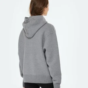 AMI Paris Pull Hoodie Unisexe Ami De Cœur Laine Gris Noir 13