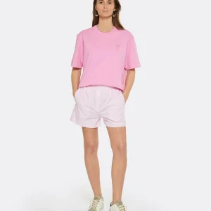 AMI Paris Tee-shirt Unisexe Ami De Cœur Coton Biologique Rose Bonbon 13