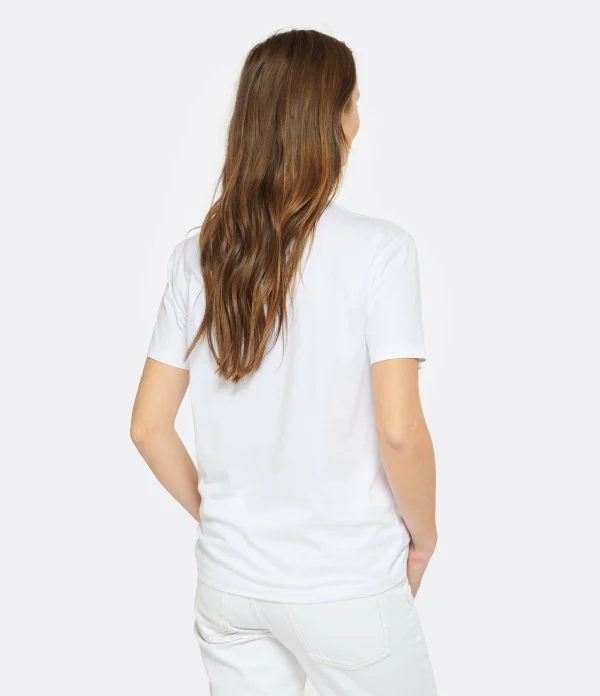 AMI Paris Tee-shirt Unisexe Ami De Cœur Coton Biologique Blanc 4