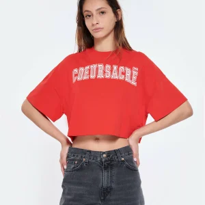 AMI Paris Tee-shirt Coton Biologique Rouge 11