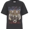 ANINE BING Tee-shirt Tiger Coton Organique Gris Délavé 14