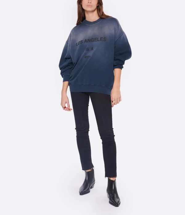 ANINE BING Sweatshirt Jaci Coton Organique Navy 5