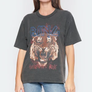 ANINE BING Tee-shirt Tiger Coton Organique Gris Délavé 8