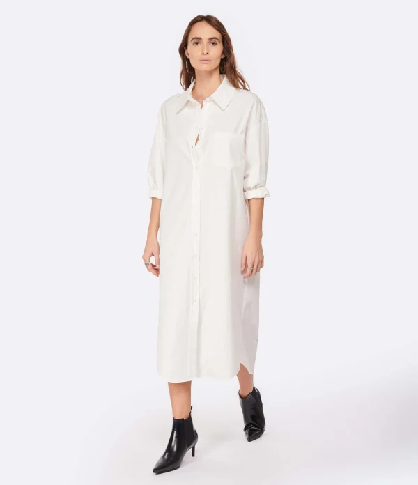 ANINE BING Robe Mika Coton Blanc 3