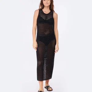 ANINE BING Robe Veronica Coton Crochet Noir 7