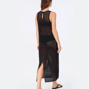 ANINE BING Robe Veronica Coton Crochet Noir 9