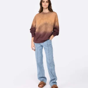 ANINE BING Sweatshirt Harvey Coton Marron Délavé 14