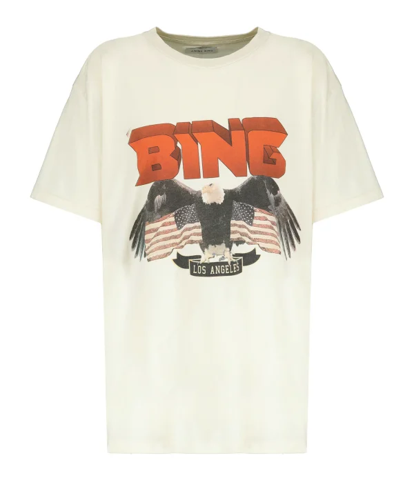 ANINE BING Tee-shirt Vintage Coton Blanc 1