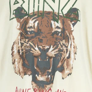 ANINE BING Tee-shirt Tiger Coton Organique Stone 9