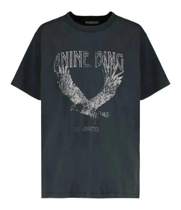 ANINE BING Tee-shirt Lili Coton Organique Gris Délavé 1