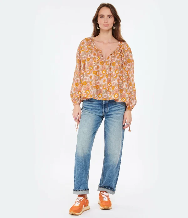 ANTIK BATIK Blouse Blossom Rouille 6