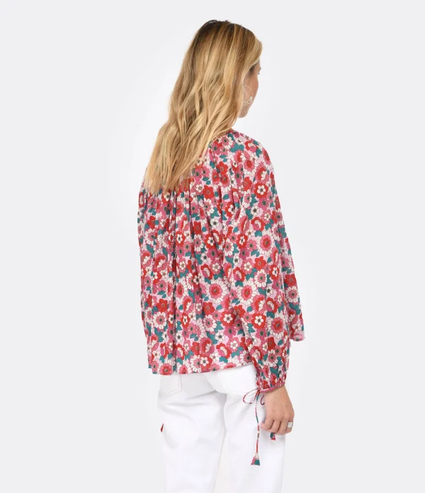 ANTIK BATIK Blouse Blossom Rouge 5