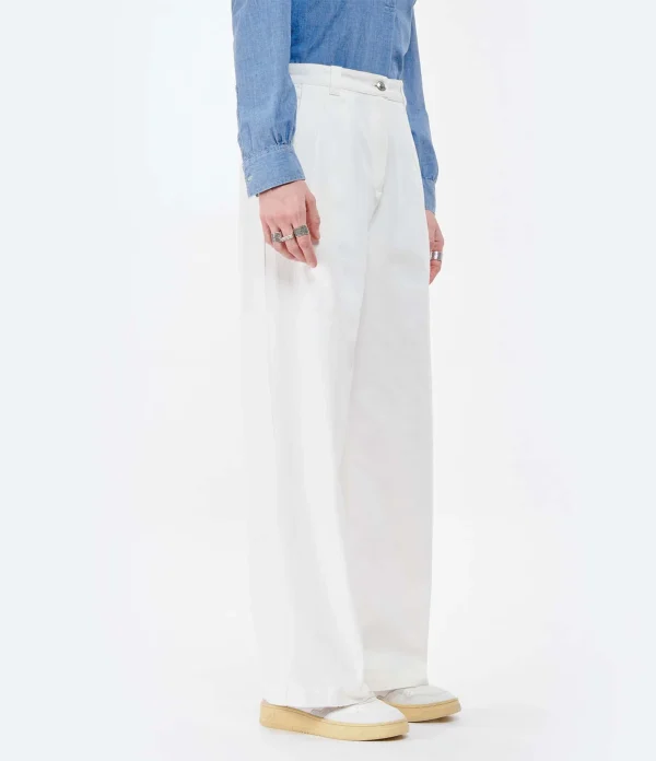 A.P.C. Pantalon Tressie Coton Écru 4