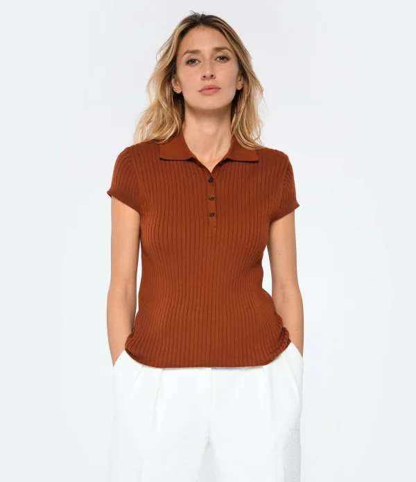 A.P.C. Polo Jess Coton Whiskey 4