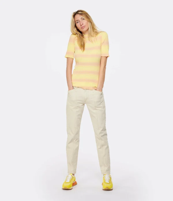 A.P.C. Top Victoire Coton Jaune Clair 5