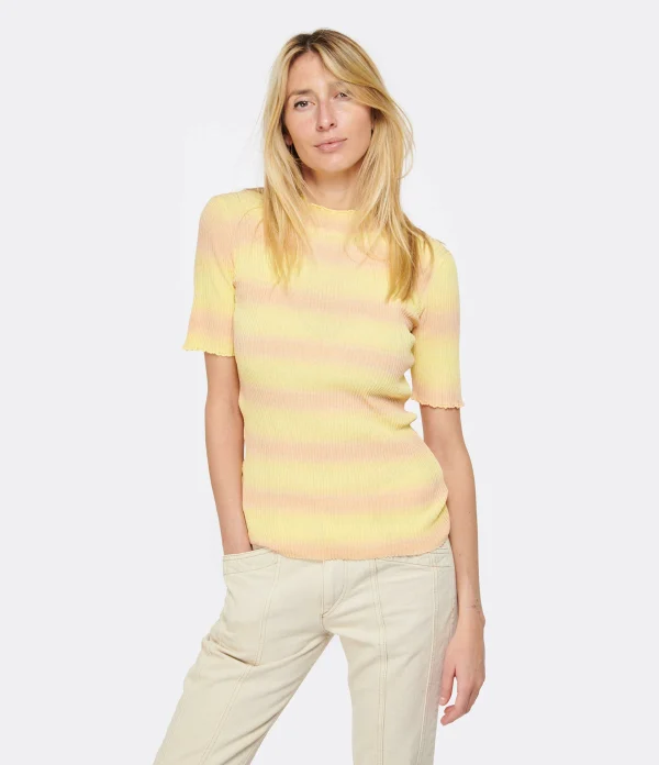 A.P.C. Top Victoire Coton Jaune Clair 4