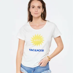 A.P.C. Tee-Shirt Vacances F Coton Blanc 11