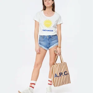 A.P.C. Tee-Shirt Vacances F Coton Blanc 13