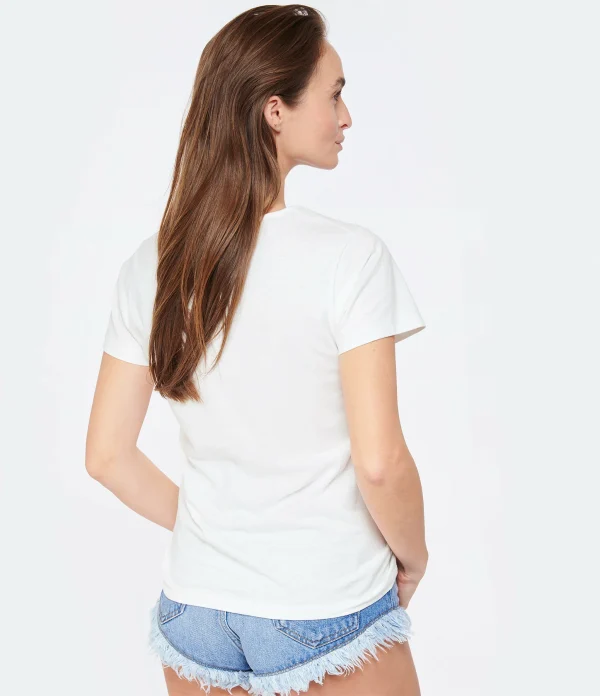 A.P.C. Tee-Shirt Vacances F Coton Blanc 6