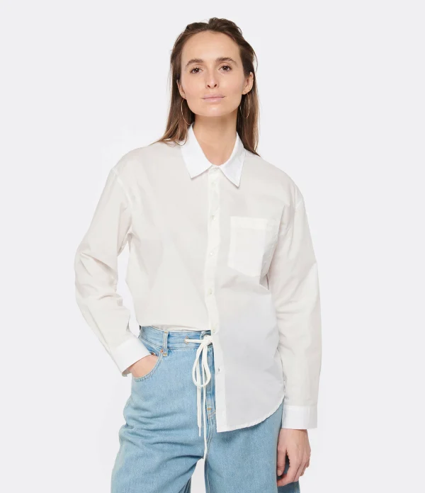 A.P.C. Chemise Boyfriend Logo Blanc 4