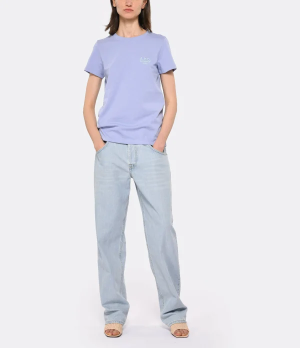 A.P.C. Tee-shirt New Denise Coton Lila 4