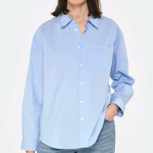 A.P.C. Chemise Boyfriend Logo Bleu Clair 8