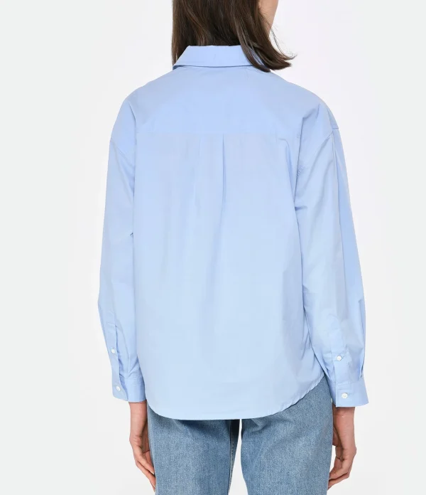 A.P.C. Chemise Boyfriend Logo Bleu Clair 5