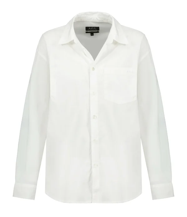 A.P.C. Chemise Boyfriend Logo Blanc 1