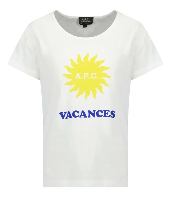 A.P.C. Tee-Shirt Vacances F Coton Blanc 1