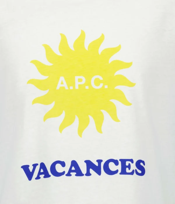 A.P.C. Tee-Shirt Vacances F Coton Blanc 3