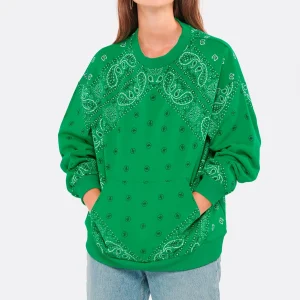 ARIZONA LOVE Sweatshirt Coton Bandana Vert 11