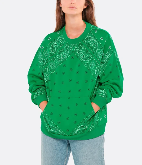 ARIZONA LOVE Sweatshirt Coton Bandana Vert 4