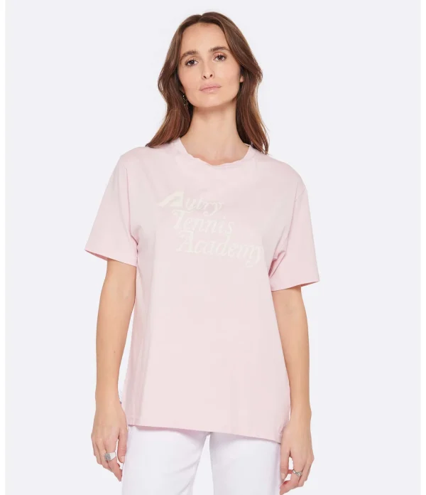 AUTRY Tee-shirt Tennis Academy Coton Rose 4