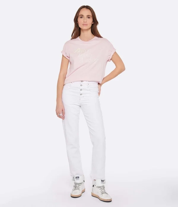 AUTRY Tee-shirt Tennis Academy Coton Rose 5