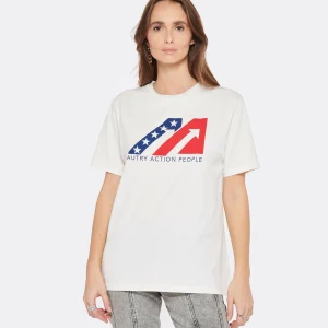 AUTRY Tee-shirt Iconic Action Coton Blanc 11