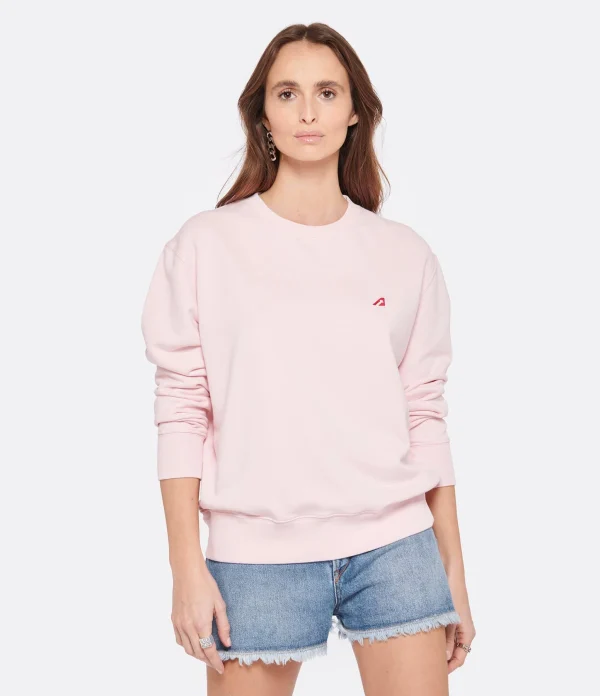 AUTRY Sweatshirt Tennis Academy Coton Rose 4