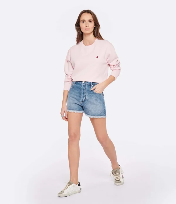 AUTRY Sweatshirt Tennis Academy Coton Rose 5