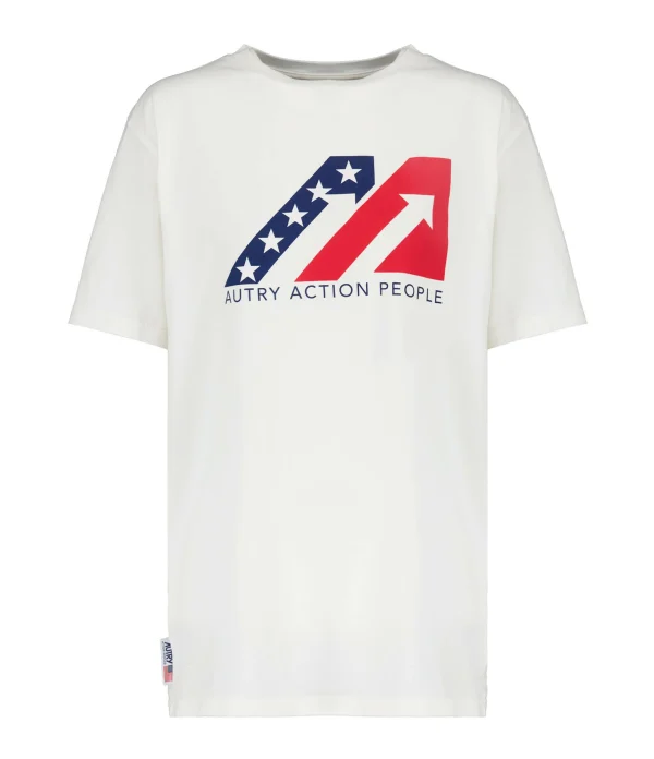 AUTRY Tee-shirt Iconic Action Coton Blanc 1