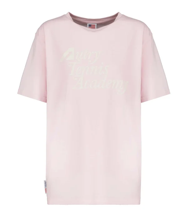 AUTRY Tee-shirt Tennis Academy Coton Rose 1