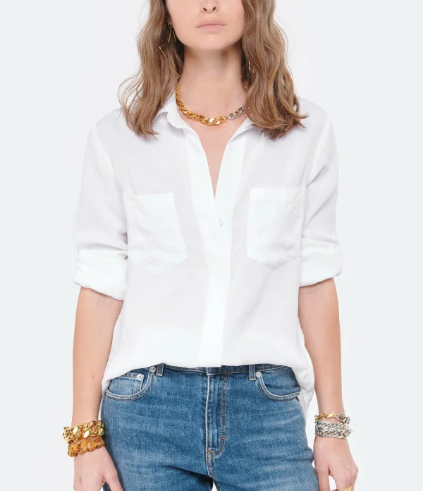 Bella Dahl Chemise Split Back Button Down Blanc 4