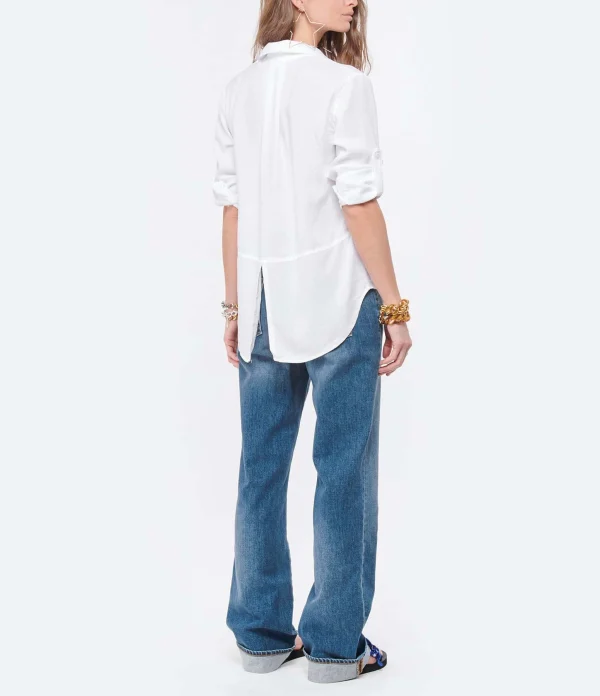 Bella Dahl Chemise Split Back Button Down Blanc 6