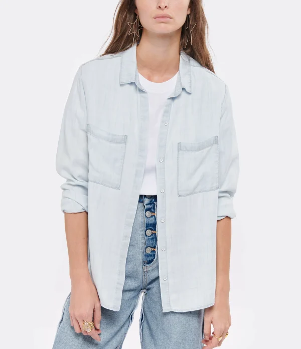 Bella Dahl Chemise Button Down Desert Sky Wash 4