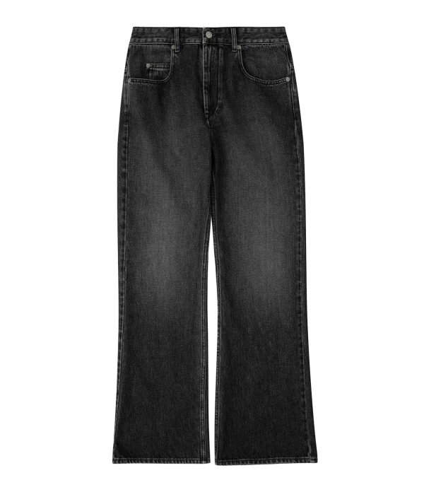 MARANT ÉTOILE Jean Belvira Coton Noir Délavé 1