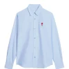 AMI Paris Chemise Coton Bleu Ciel 17