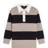 CLOSED Polo Rayures Laine Noir Marron 19