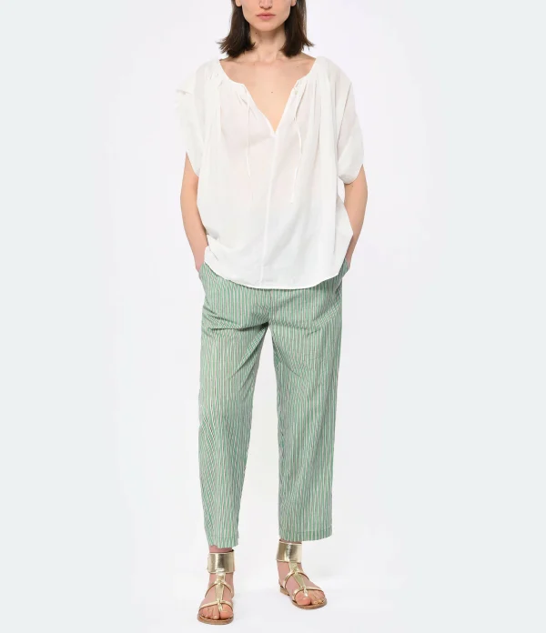 CHARLIE JOE Pantalon Karla Coton Vert 4