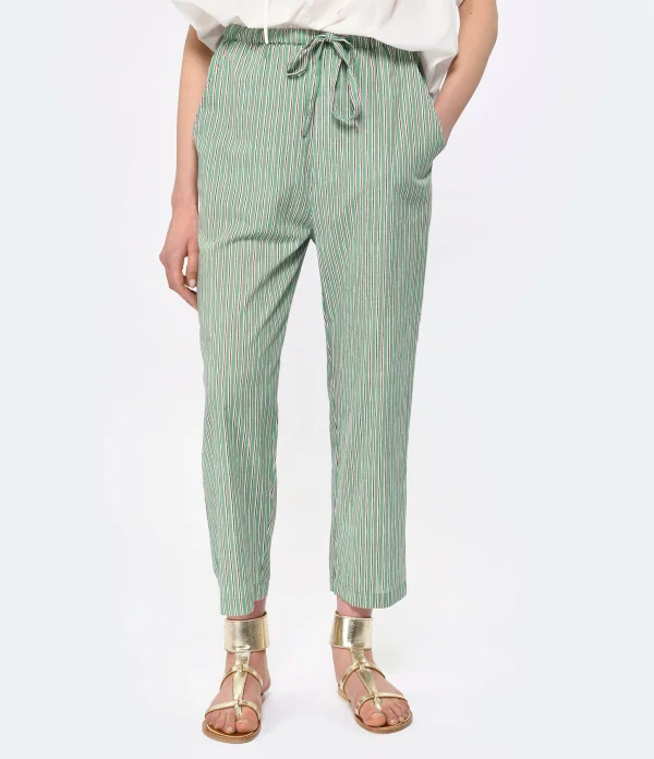 CHARLIE JOE Pantalon Karla Coton Vert 5