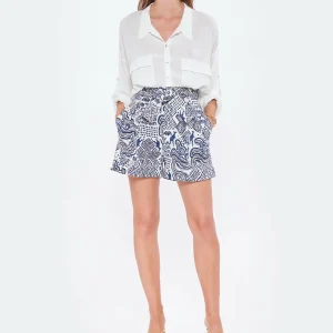 CHUFY Short Nino Coton Blanc Bleu 11